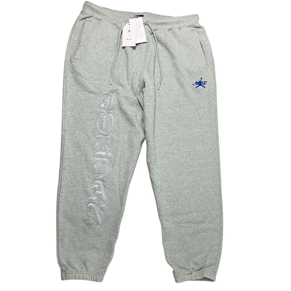 Nike Jordan x Awake NY Sweatpants Mens XXL Gray Activewear Streetwear FQ5445-091